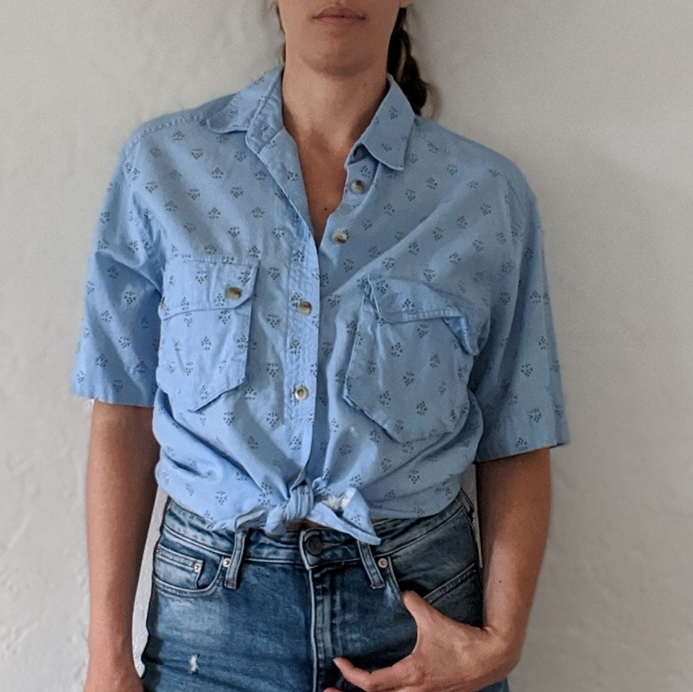 Blue 80s top
